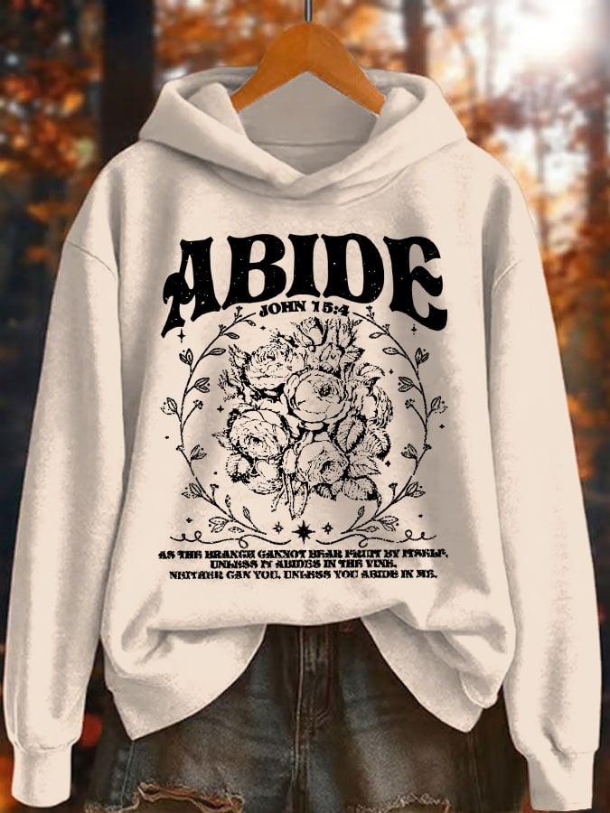 Women's John 15:4 Print Hoodie
