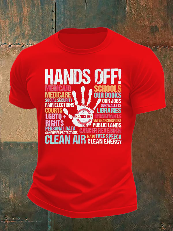 🔥Buy 3 Get 15% Off🔥Men's HANDS OFF! Print T-Shirt