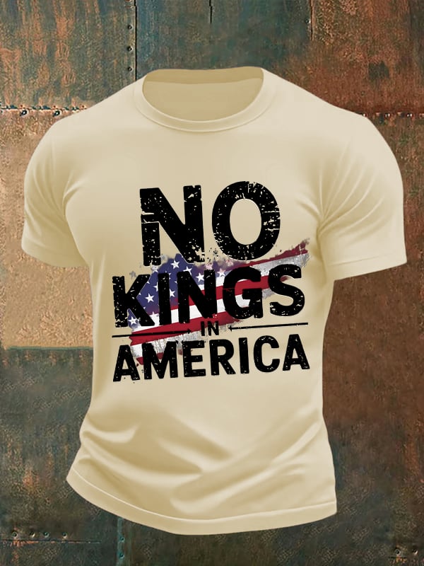 🔥Buy 3 Get 15% Off🔥Men's no kings in America print T-Shirt