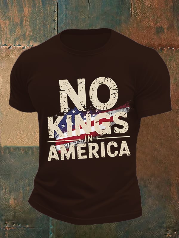 🔥Buy 3 Get 15% Off🔥Men's no kings in America print T-Shirt