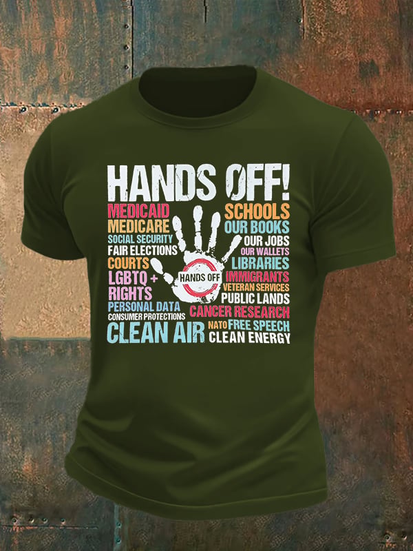 🔥Buy 3 Get 15% Off🔥Men's HANDS OFF! Print T-Shirt