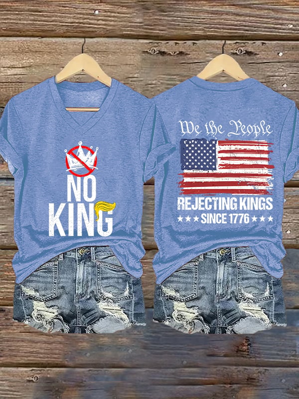 🔥Buy 3 Get 15% Off🔥Women's No Kings Print T-Shirt