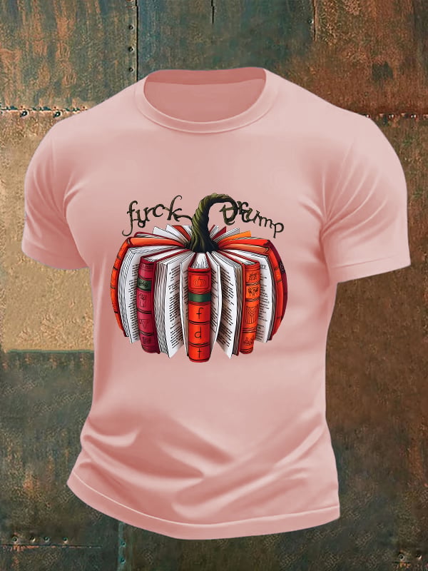 🔥Buy 3 Get 15% Off🔥Men's Fall Book Pumpkin DTF transfer - FDT, Fall Aesthetic print T-Shirt