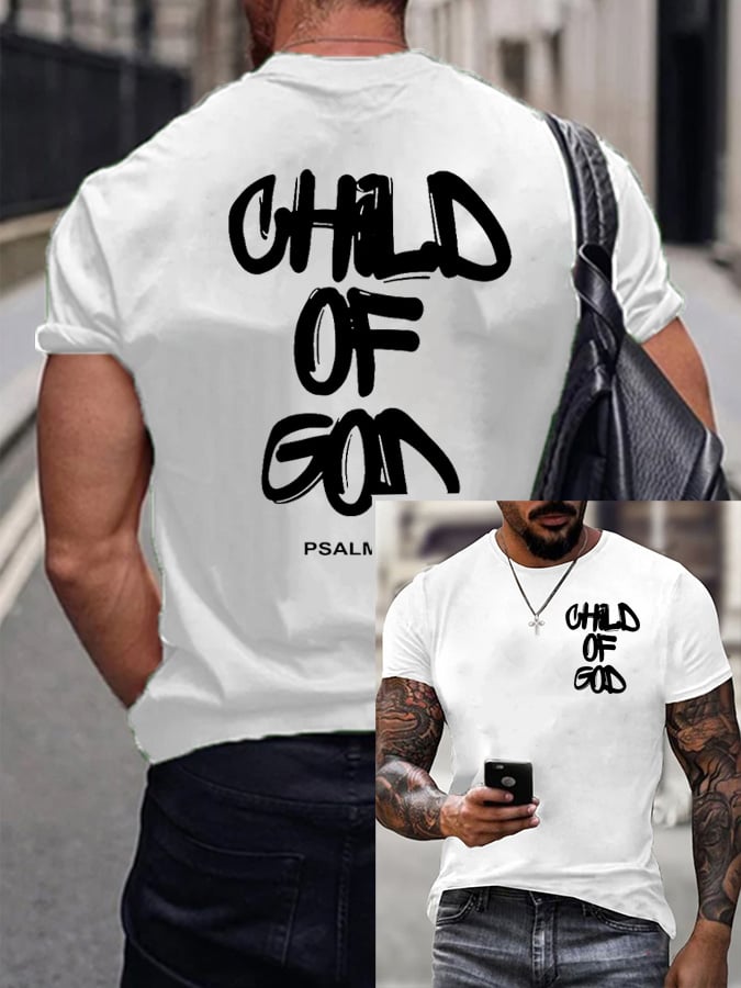 🔥Buy 3 Get 15% Off🔥Men's Child of God Printed Casual T-Shirt