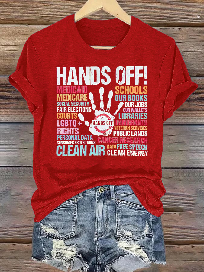 🔥Buy 3 Get 15% Off🔥Women's HANDS OFF! Print T-Shirt