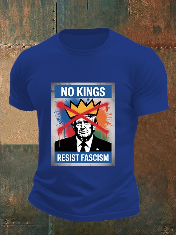 🔥Buy 3 Get 15% Off🔥Men's NO KINGS RESIST FASCISM T-shirt