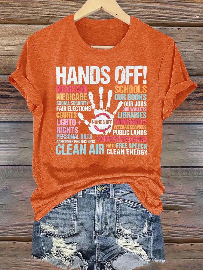 🔥Buy 3 Get 15% Off🔥Women's HANDS OFF! Print T-Shirt