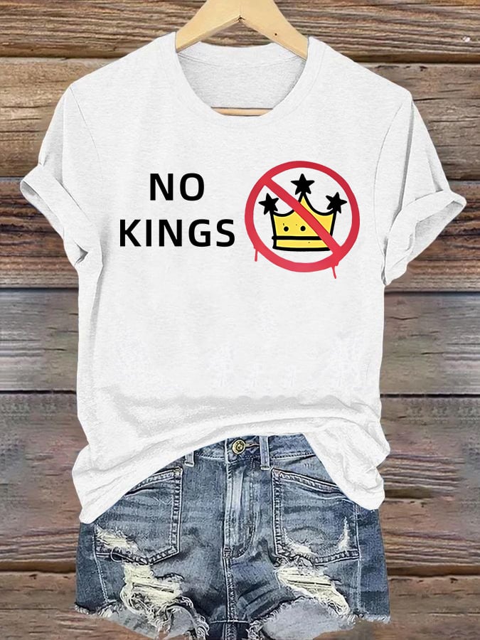 🔥Buy 3 Get 15% Off🔥Women's NO KINGS Print T-Shirt