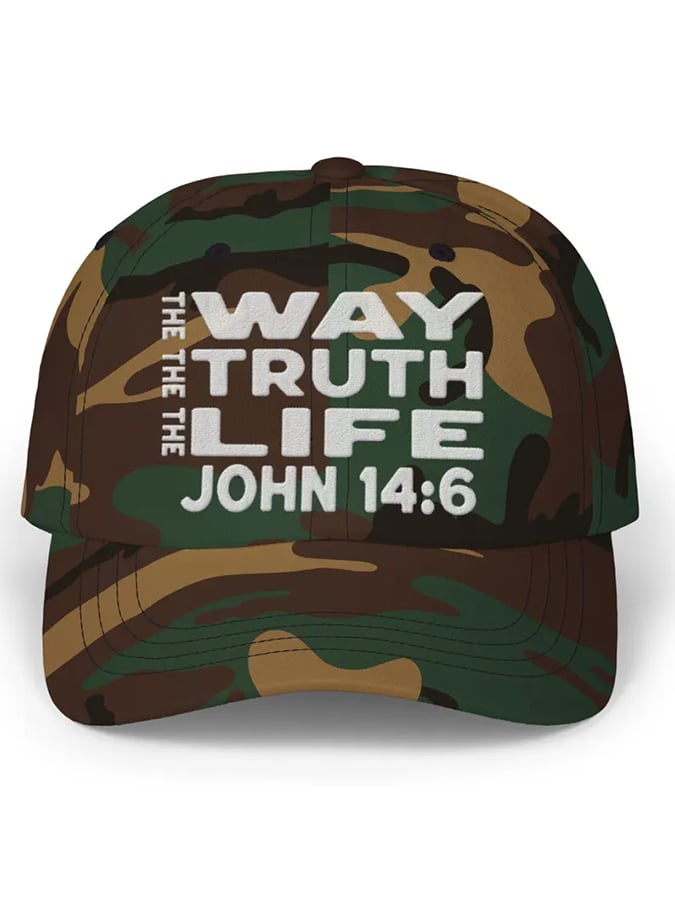 Unisex Vintage Faith The Way The Truth The Life Printed Hat