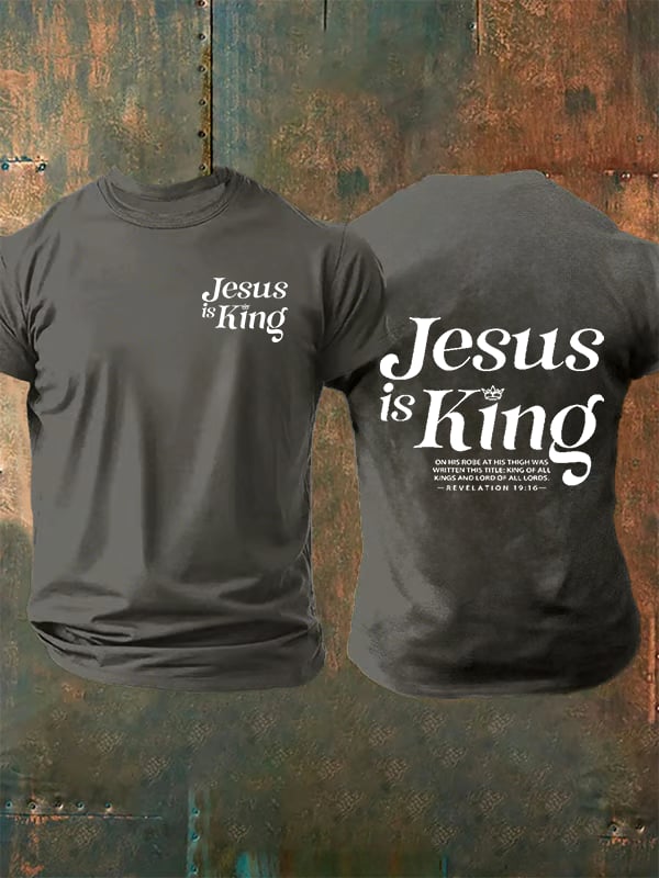Men's Jesus Is King Christian T-Shirt