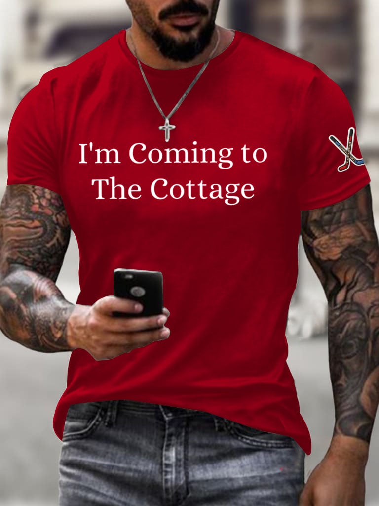 Men's Hockey Romance Print T-Shirt