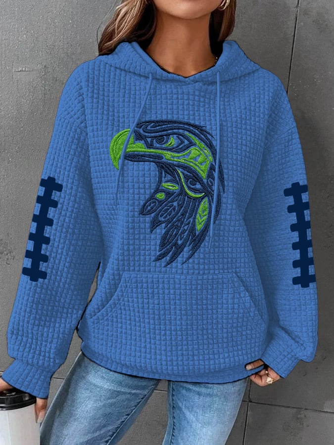 Women's Football Print Hoodie