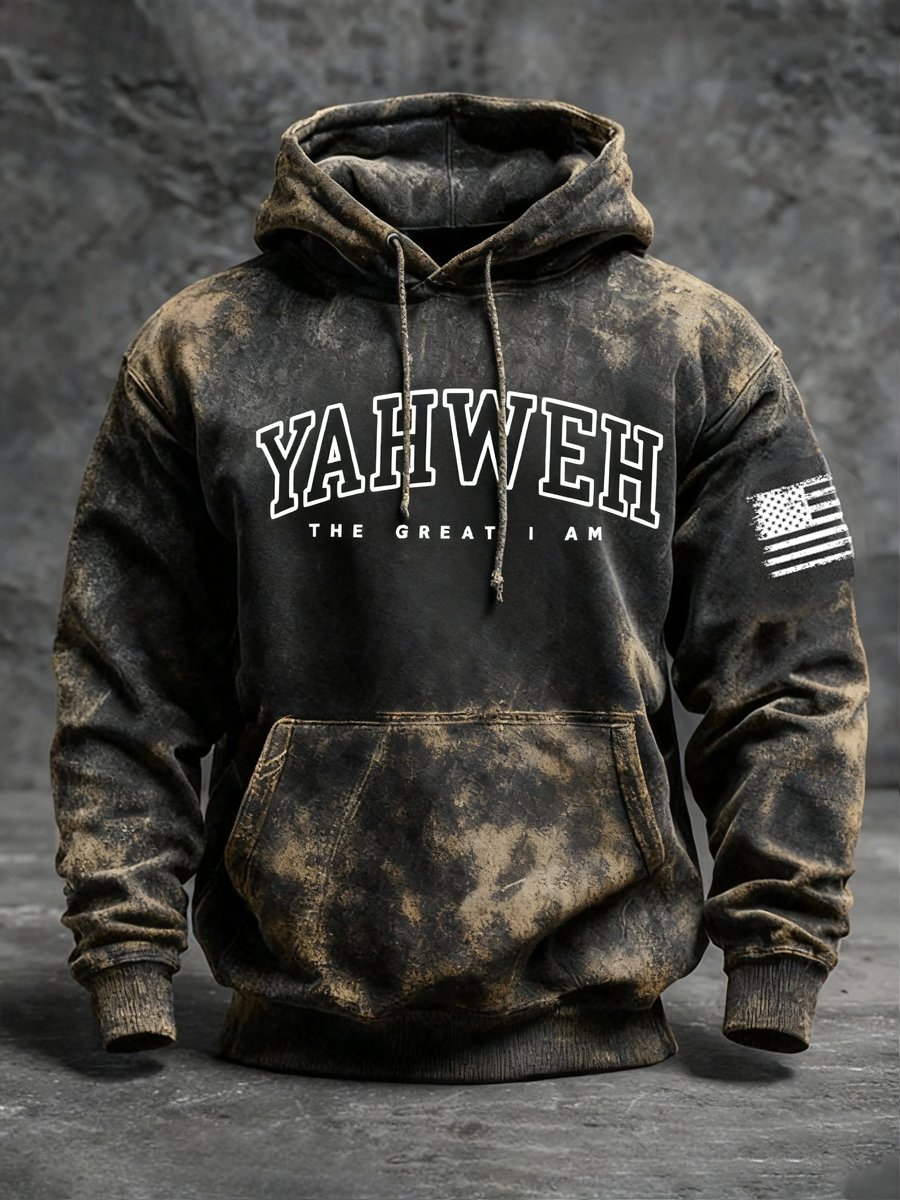 Men's Yahweh – The Great I Am Faith Print Hoodie