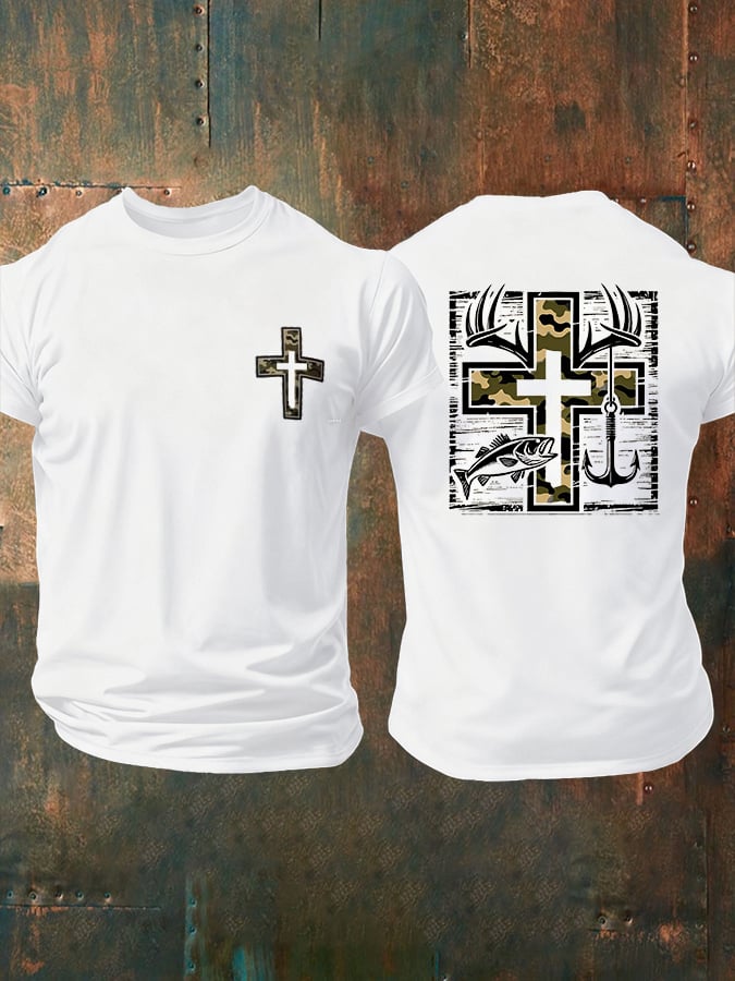 Men'S Casual Faith Print T-Shirt