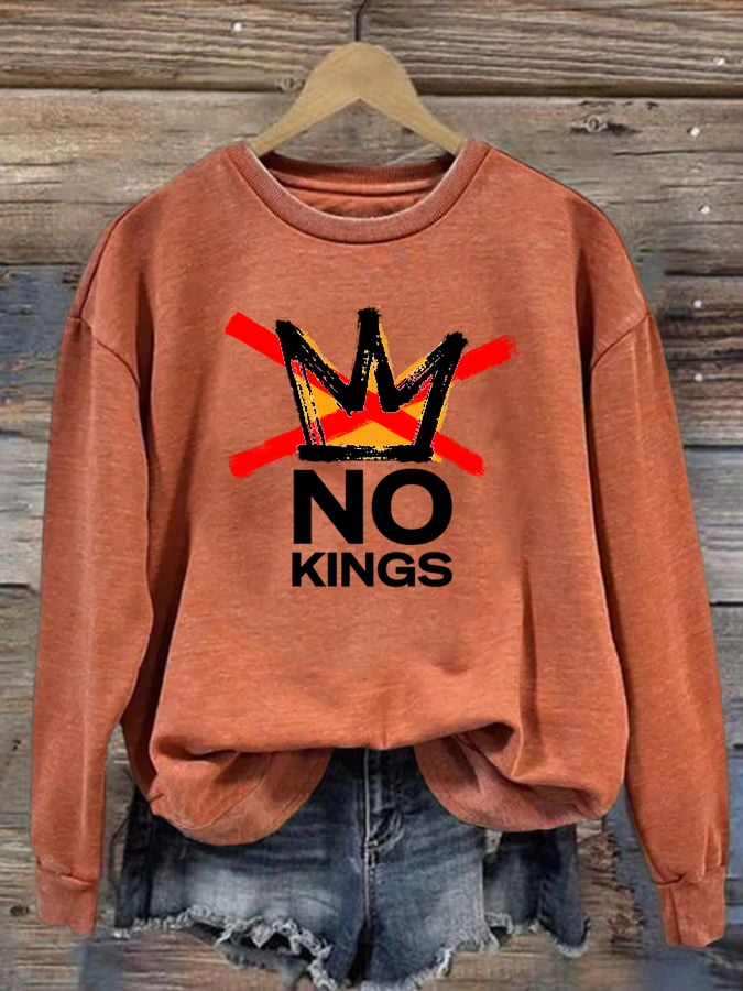 🔥Buy 3 Get 15% Off🔥Women's America has No Kings Printed Casual Sweatshirt