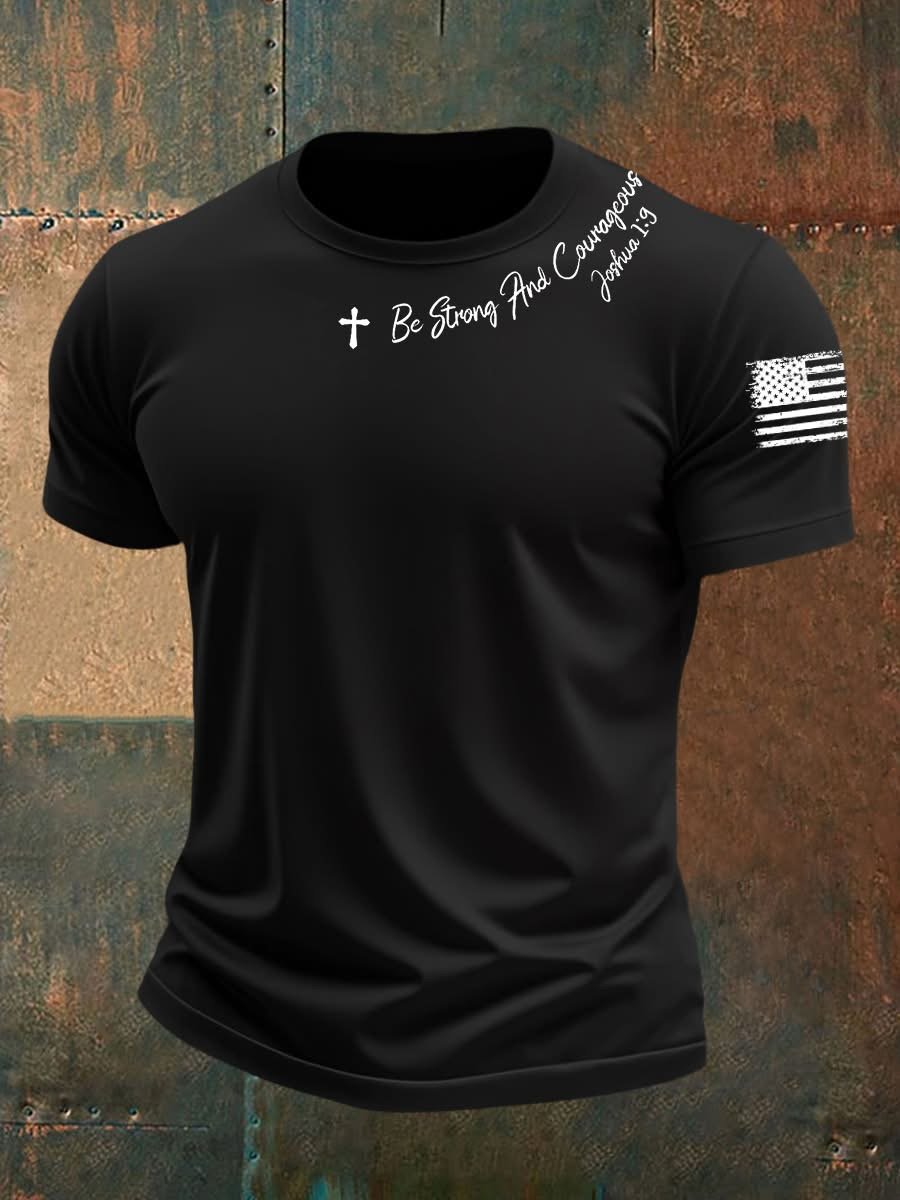 🔥Buy 3 Get 15% Off🔥Men's Be Strong And Courageous Faith Printed Shirt