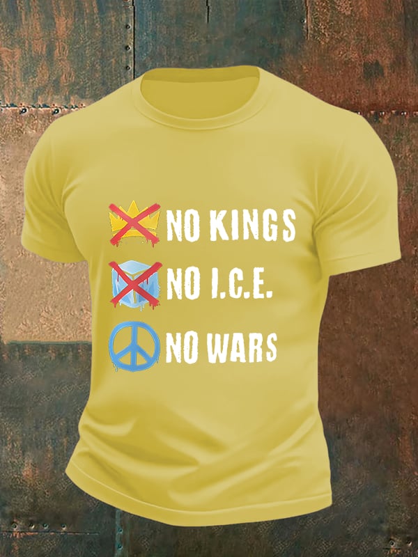 🔥Buy 3 Get 15% Off🔥Men's No Kings Print T-Shirt