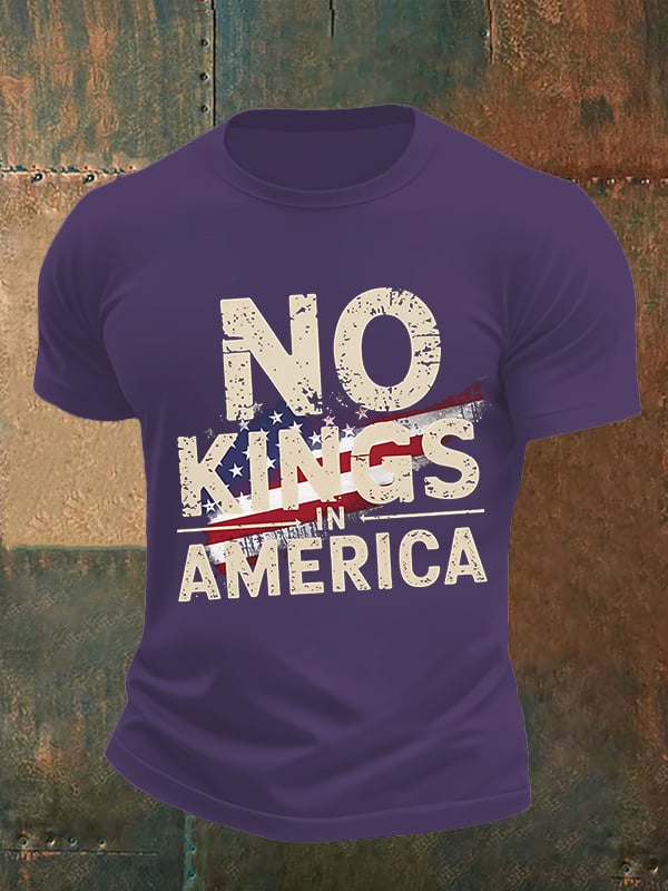 🔥Buy 3 Get 15% Off🔥Men's no kings in America print T-Shirt