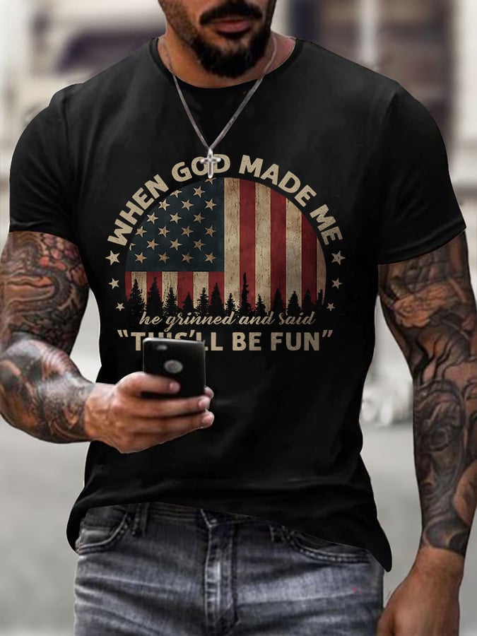 Men'S Casual Faith Short-Sleeved T-Shirt