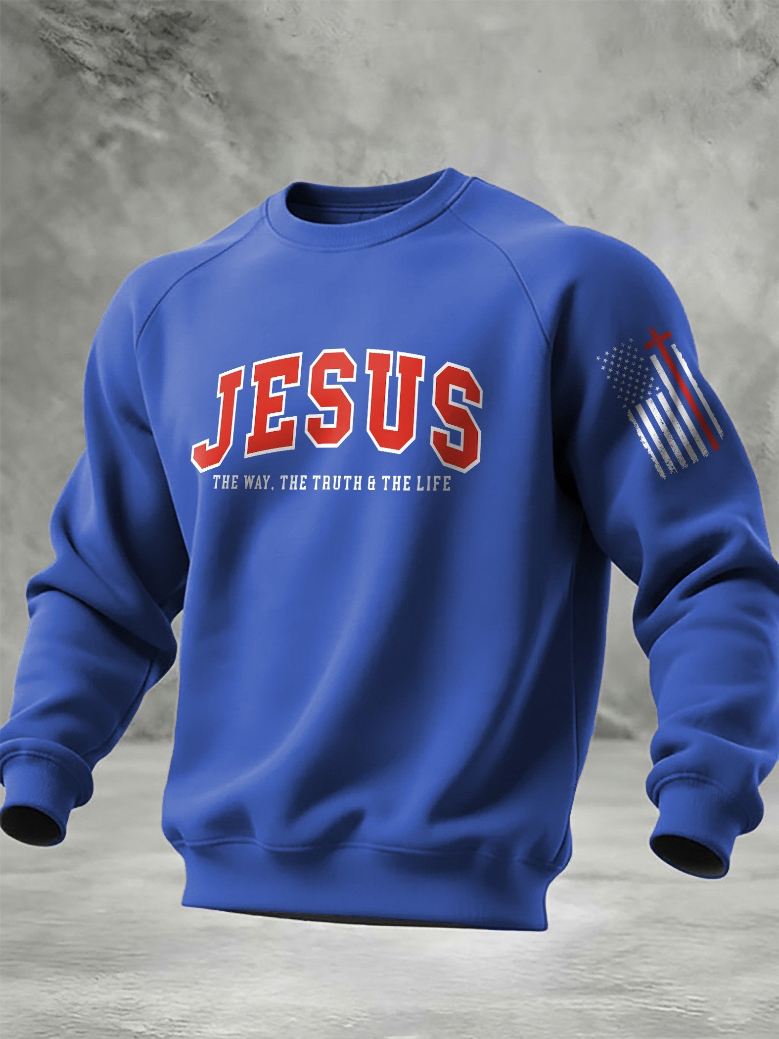 Men's Casual Christian Faith Printed Sweatshirt