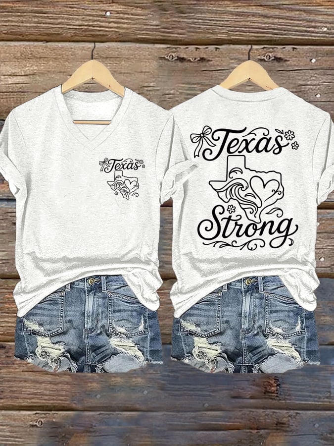 Women's Texas Hill Country Strong Printed T-Shirts