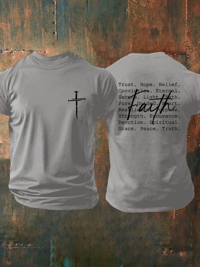 🔥Buy 3 Get 15% Off🔥Men's casual faith T-shirt