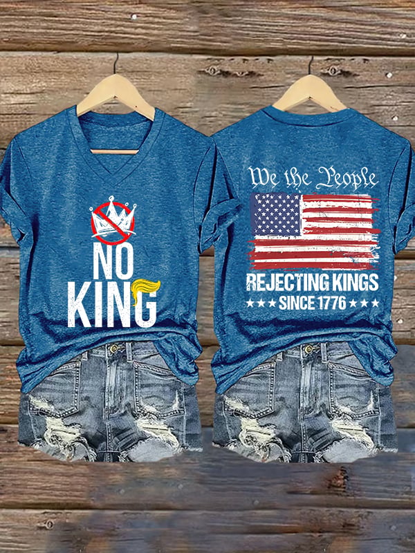 🔥Buy 3 Get 15% Off🔥Women's No Kings Print T-Shirt