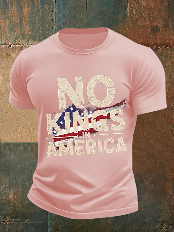 🔥Buy 3 Get 15% Off🔥Men's no kings in America print T-Shirt