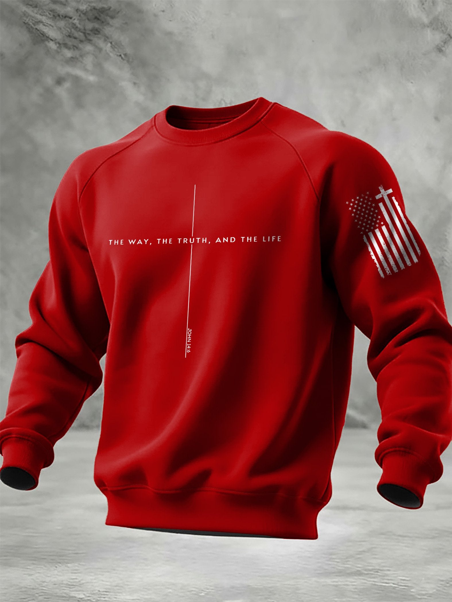 Men's Casual Christian Faith Printed Sweatshirt