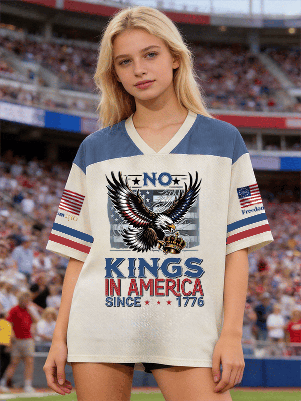 🔥Buy 3 Get 15% Off🔥Women's NO KINGS IN AMERICA Print T-Shirt