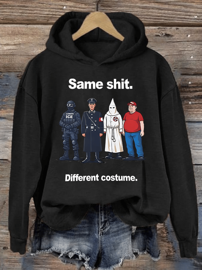 🔥Buy 3 Get 15% Off🔥Women's Same shit Different costume Print Hoodie