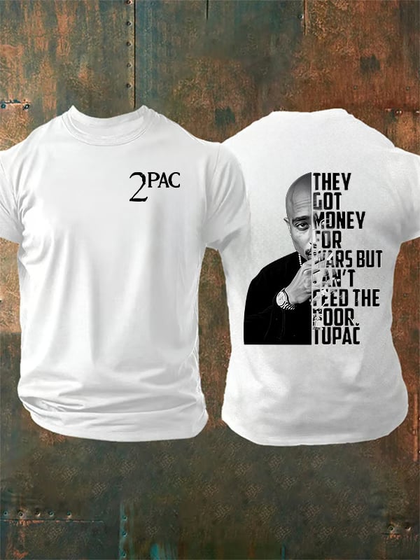 🔥Buy 3 Get 15% Off🔥Men's 2Pac Rapper Print T-Shirt