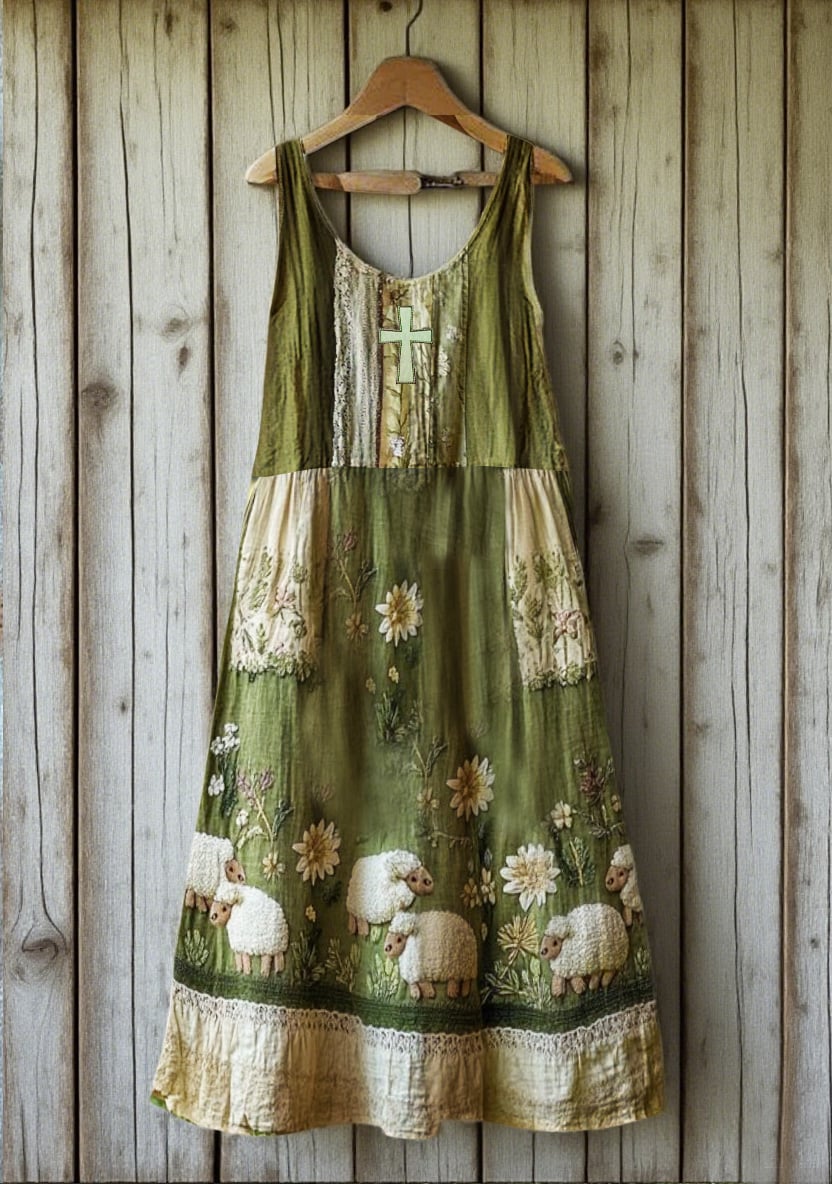Women's summer forest sheep cross faith casual dress