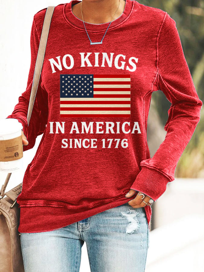 🔥Buy 3 Get 15% Off🔥Retro No Kings Print Sweatshirt