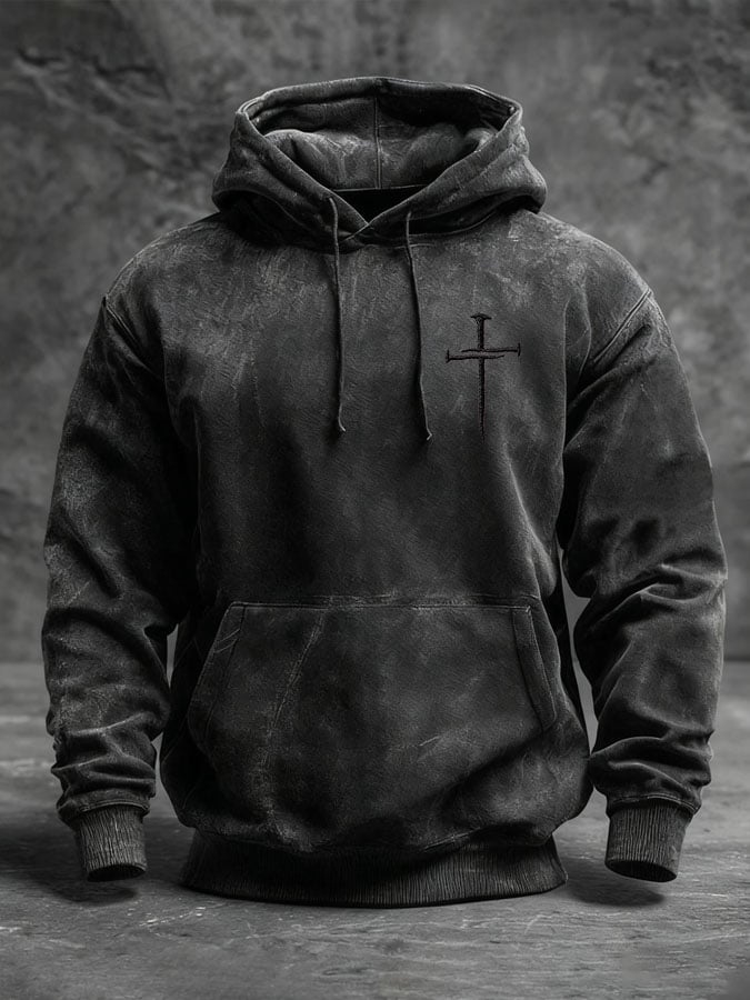 🔥Buy 3 Get 15% Off🔥Men's Faith Cross Vintage Hoodie
