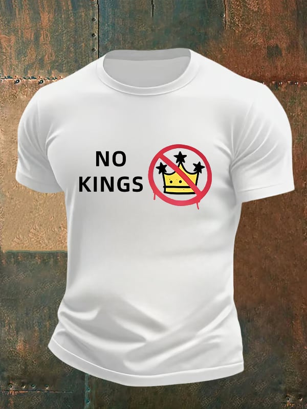 🔥Buy 3 Get 15% Off🔥Men's NO KINGS Print T-Shirt