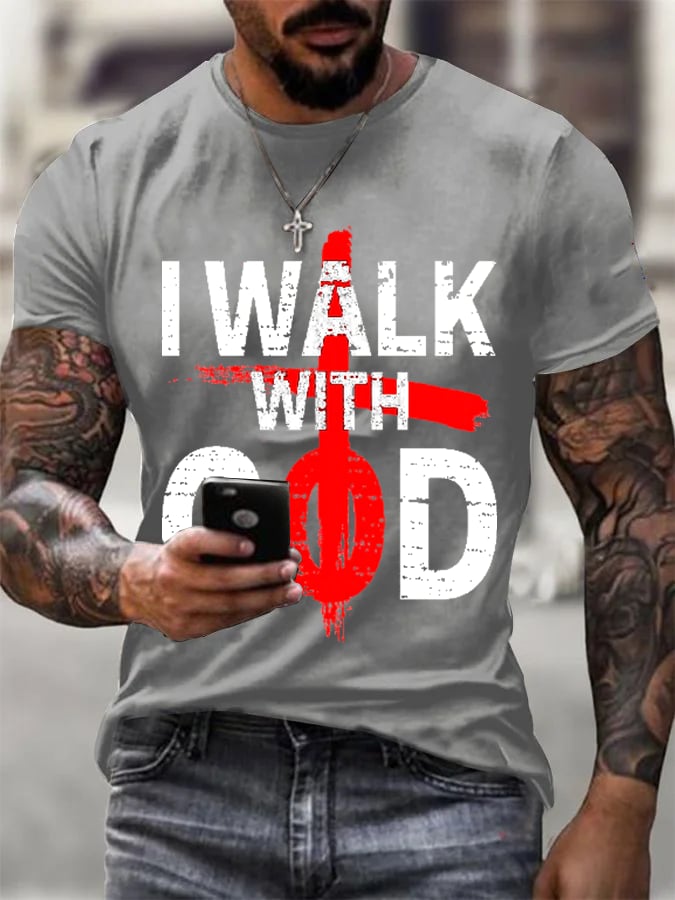 🔥Buy 3 Get 15% Off🔥Men's My Walk with God T-shirt