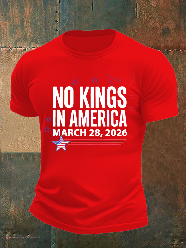 🔥Buy 3 Get 15% Off🔥Men's NO KINGS IN AMERICA Print T-Shirt