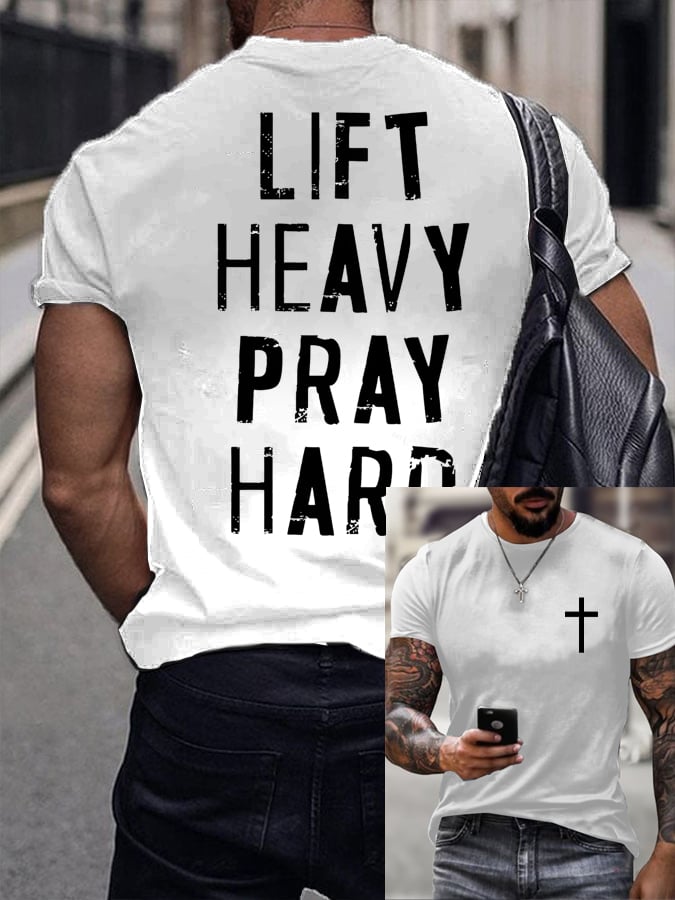 🔥Buy 3 Get 15% Off🔥Men's Gym Faith Printed Shirt