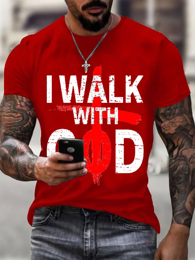 🔥Buy 3 Get 15% Off🔥Men's My Walk with God T-shirt