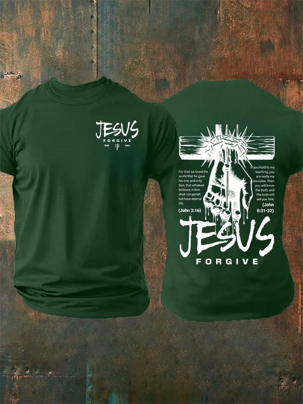 Men's Jesus Loves You Chirtsian printing T-Shirt