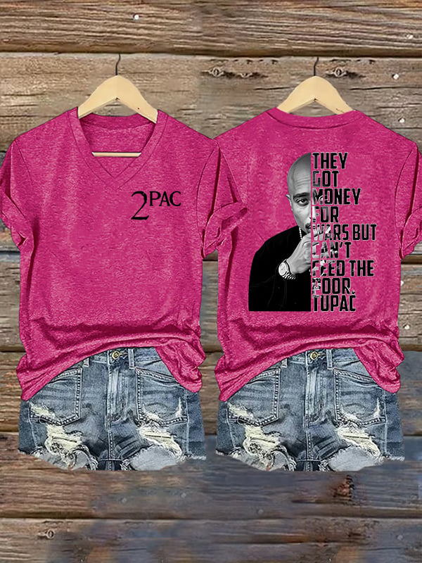 🔥Buy 3 Get 15% Off🔥Women's 2Pac Rapper Print T-Shirt