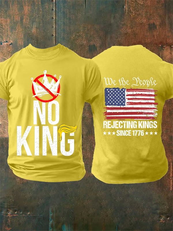 🔥Buy 3 Get 15% Off🔥Men's No Kings Print T-Shirt