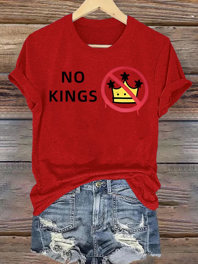 🔥Buy 3 Get 15% Off🔥Women's NO KINGS Print T-Shirt
