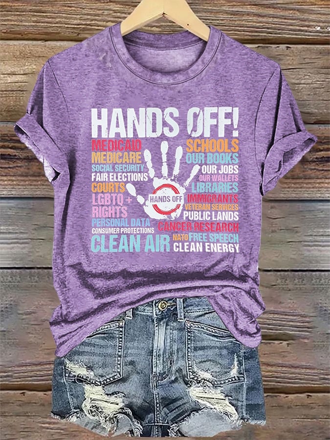 🔥Buy 3 Get 15% Off🔥Women's HANDS OFF! Print T-Shirt