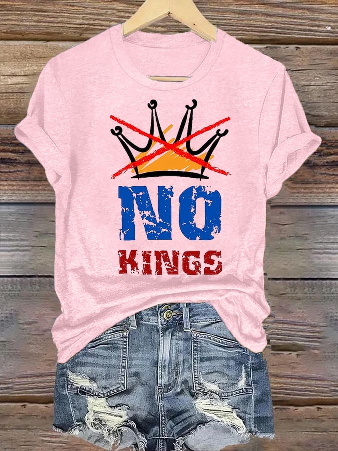🔥Buy 3 Get 15% Off🔥Women's NO KINGS Print T-Shirt