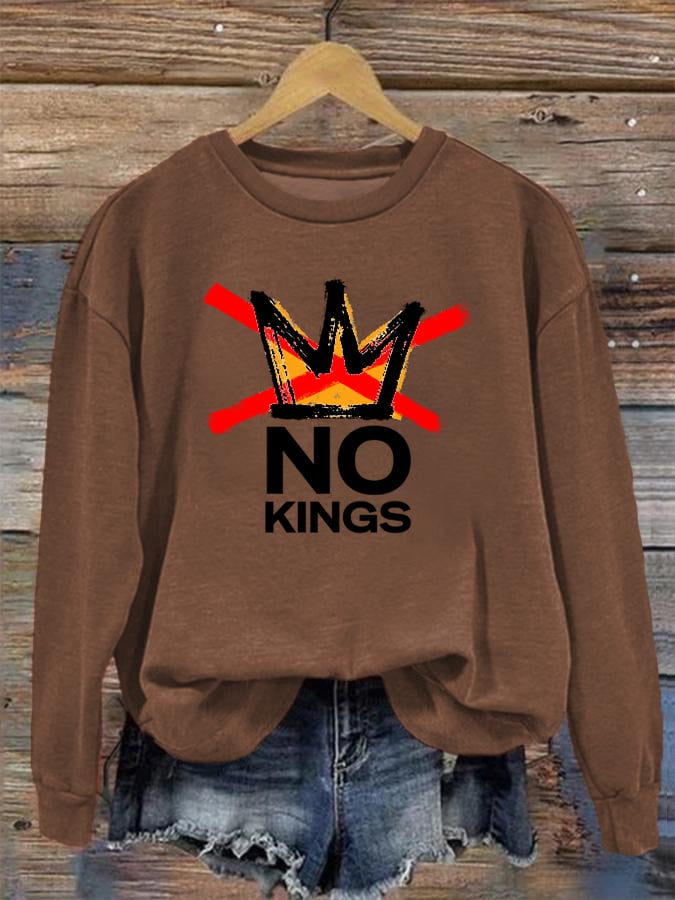 🔥Buy 3 Get 15% Off🔥Women's America has No Kings Printed Casual Sweatshirt