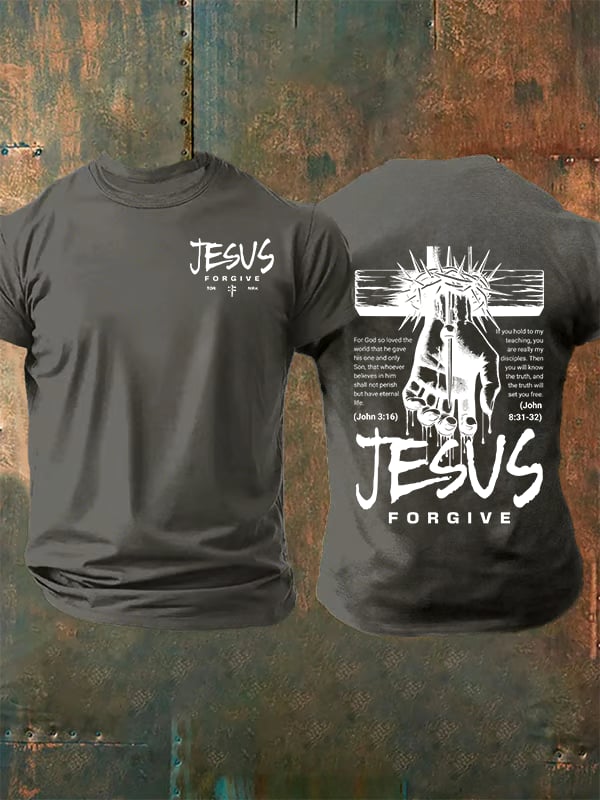 Men's Jesus Loves You Chirtsian printing T-Shirt