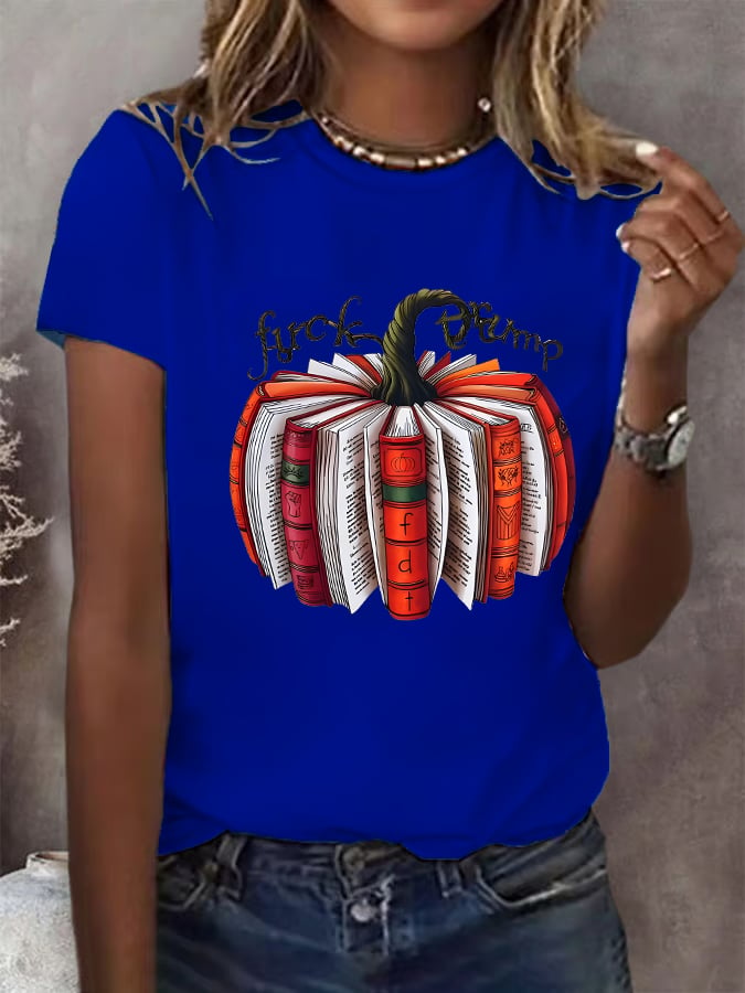 🔥Buy 3 Get 15% Off🔥Women's Fall Book Pumpkin DTF transfer - FDT, Fall Aesthetic print T-Shirt