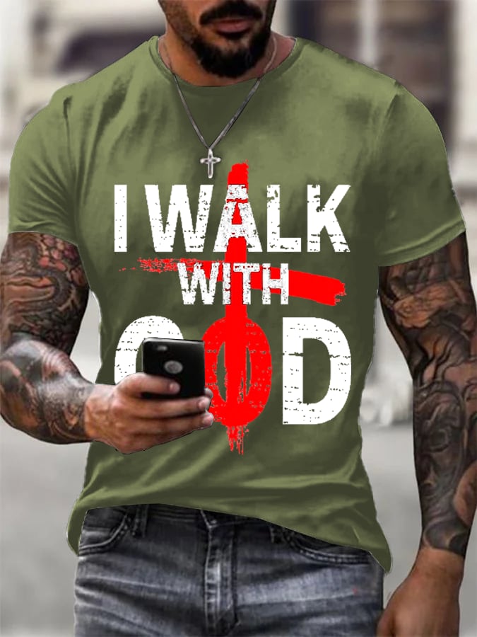 🔥Buy 3 Get 15% Off🔥Men's My Walk with God T-shirt